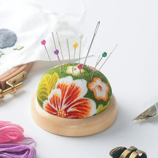 Wooden Base Needle Cushion