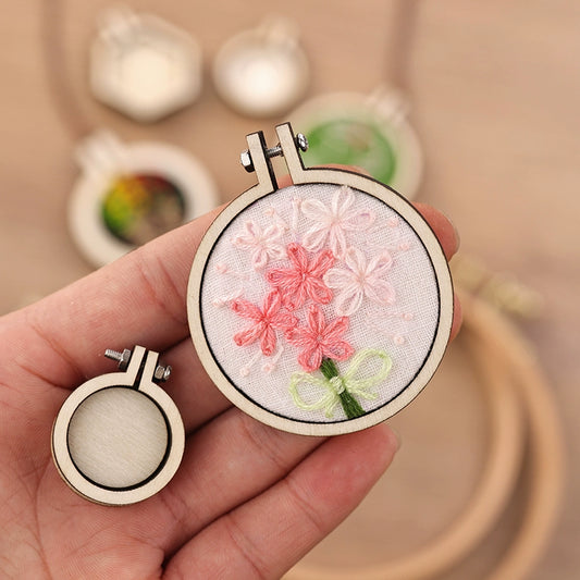 Miniature Wooden Embroidery Hoops