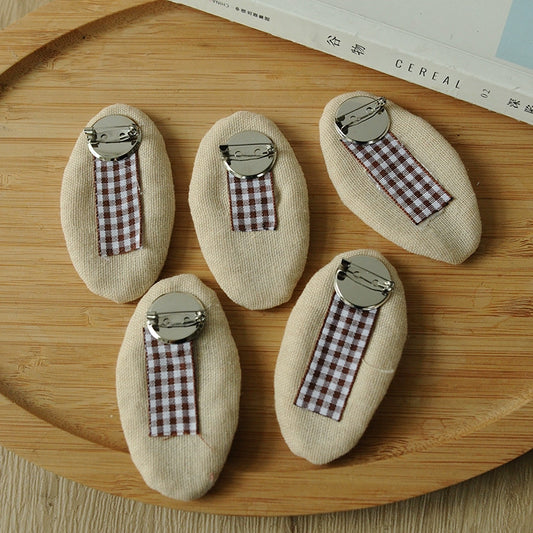 Artistic Embroidered Fabric Brooch