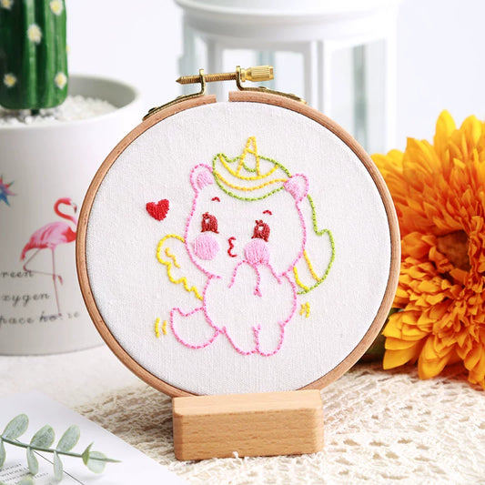 Cartoon Unicorn Embroidery Kit for Children