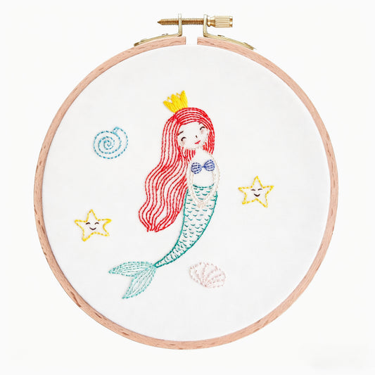Mermaid Embroidery Kit for Kids