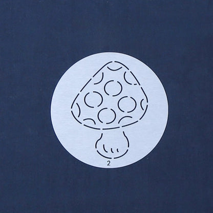 Mushroom Small Circle Sashiko Stencils