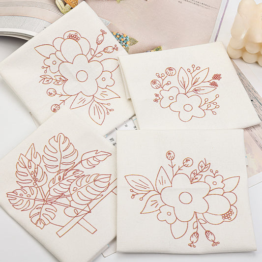 Patterned Embroidery Fabric Squares