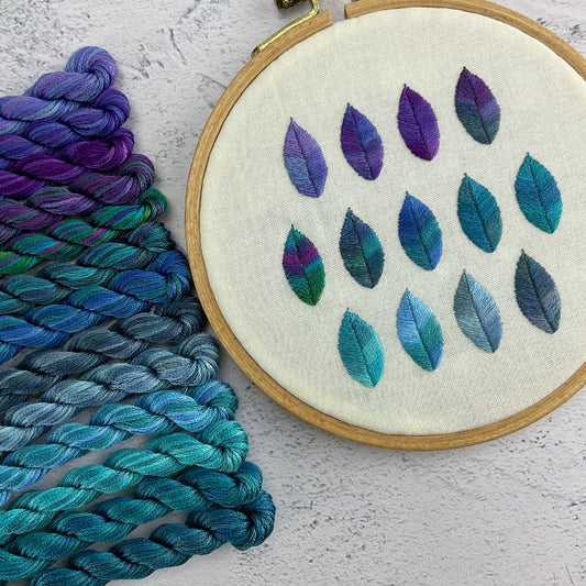 Blue-Purple Gradient Embroidery Thread