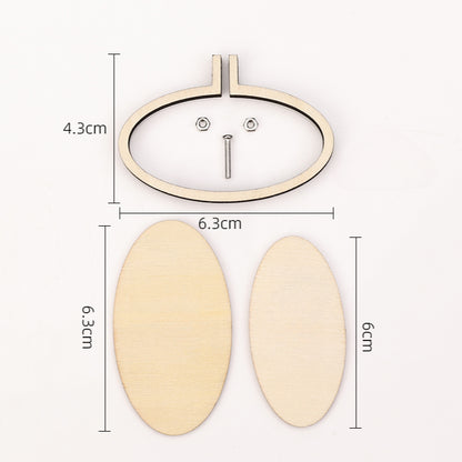 Miniature Wooden Embroidery Hoops