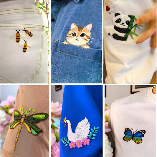 9pcs Animal Stick and Stitch Patterns