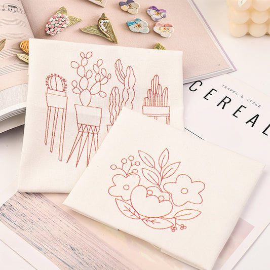 Patterned Embroidery Fabric Squares