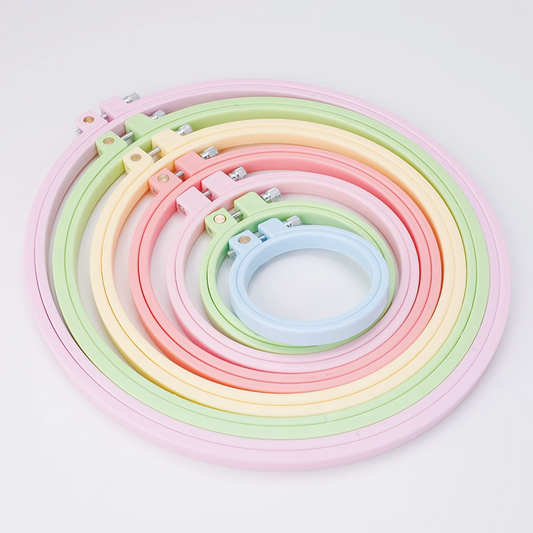 Colorful Round Plastic Embroidery Hoop