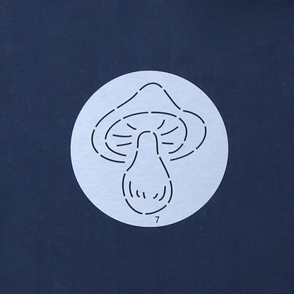 Mushroom Small Circle Sashiko Stencils