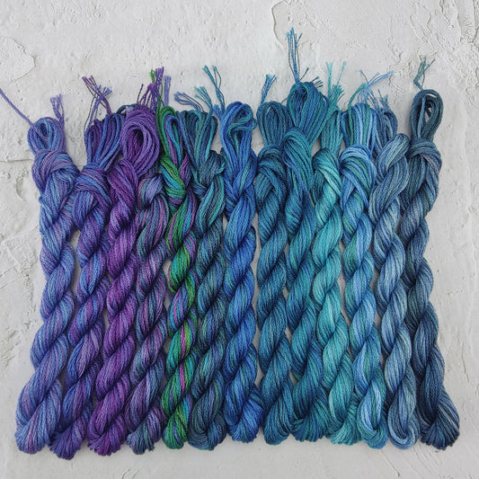 Blue-Purple Gradient Embroidery Thread