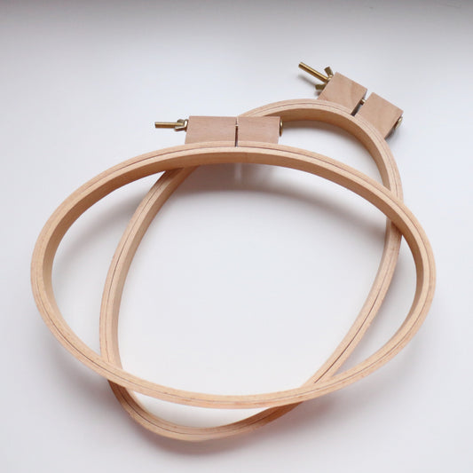 Premium Oval Wooden Embroidery Hoop