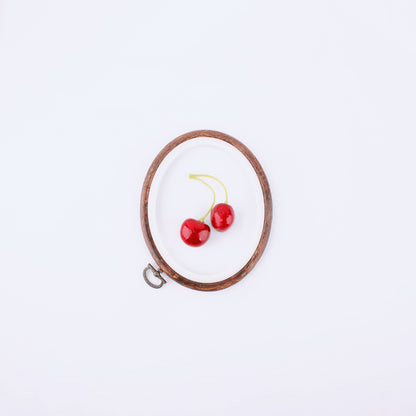 Vintage Oval Embroidery Display Frame