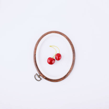 Vintage Oval Embroidery Display Frame