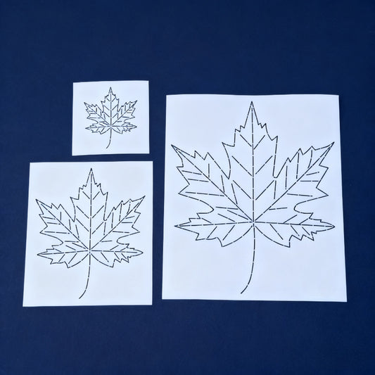 Maple Leaf Sashiko Embroidery Templates